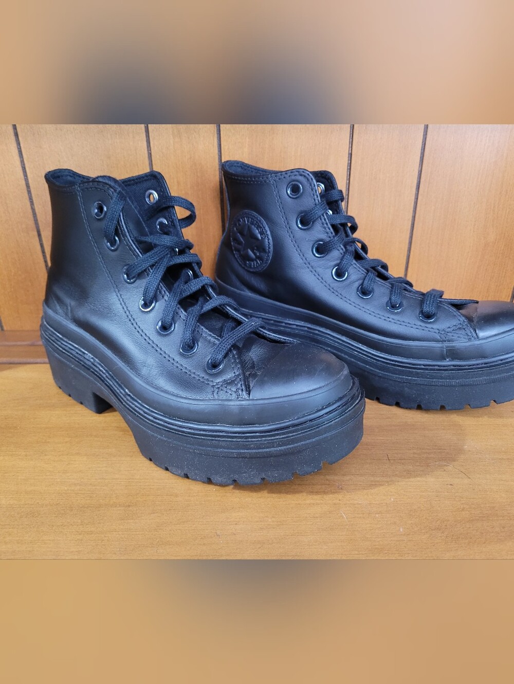 Womens Converse Chuck Taylor All Star Lugged Heel Platform Waterproof Black 6.5